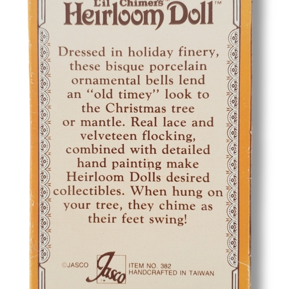 JASCO Heirloom Doll Lil Chimers LITTLE RED RIDING HOOD Ornament & Box 3” - Picture 3 of 5